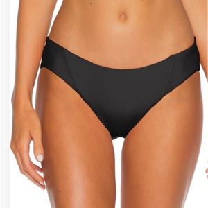 **CLEARANCE **Becca black tiny ribbed bathing suit bottom .  NWT